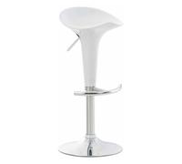 CLP Trading GmbH - Taburete Saddle - Asiento polipropileno, regulable, giratorio, reposapiés - Blanco