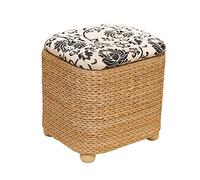 Taburete, Taburete De Almacenamiento De Hierba Rush para Muebles - Natural (Color: Marrón, Tamaño: 35 * 30 * 34 Cm) Interesting