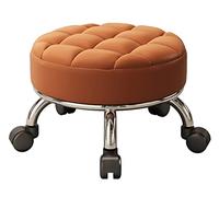 taburete taburete de taburetes pequeños taburetes enrollables taburetes con el asiento acolchado para el conjunto de muebles, fácil rodar, taburetes bajos con ruedas, taburetes pequeños de cuero para