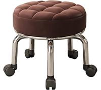 taburete taburete de taburetes pequeños taburetes, taburetes bajos con ruedas, taburetes pequeños pequeños, este taburete con el asiento acolchado para el conjunto de muebles, fácil rodar, cuero