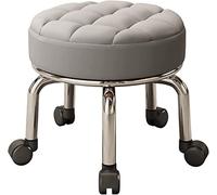 taburete taburete de taburetes pequeños taburetes, taburetes bajos con ruedas, taburetes pequeños pequeños, este taburete con el asiento acolchado para el conjunto de muebles, fácil rodar, cuero
