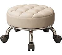 taburete taburete de taburetes pequeños taburetes, taburetes bajos con ruedas, taburetes pequeños pequeños, este taburete con el asiento acolchado para el conjunto de muebles, fácil rodar, cuero