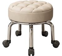 taburete taburete de taburetes pequeños taburetes, taburetes bajos con ruedas, taburetes pequeños pequeños, este taburete con el asiento acolchado para el conjunto de muebles, fácil rodar, cuero
