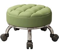 taburete taburete de taburetes pequeños taburetes, taburetes bajos con ruedas, taburetes pequeños pequeños, este taburete con el asiento acolchado para el conjunto de muebles, fácil rodar, cuero