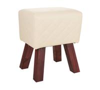 Taburete tapizado blanco 36x30x47h cm