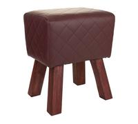 Taburete tapizado marrón 36x30x47h cm