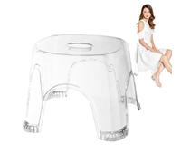 Taburete transparente para baño, impermeable, antideslizante, asiento transparente, banco de esquina para baño, mesita de noche, pequeños espacios de ducha, esquina de ducha