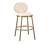 Taburetes altos de 180 cm en piel modernos para cocina, comedor, sin brazos, patas de metal, disponibles en rosa, blanco, dorado y marrón, muebles de bar elegantes