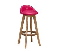 Taburetes Altos de Cocina Silla de Bar de ocio, taburete alto de madera maciza for el hogar, silla de Bar Simple moderna, silla alta que puede ser taburetes de Bar giratorios Banquetas Bar(Red)