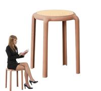 Taburetes apilables, asientos de comedor cómodos y duraderos, taburetes sin respaldo que ahorra espacio, asientos redondos apilables para comedor, aula, bar PP para rest