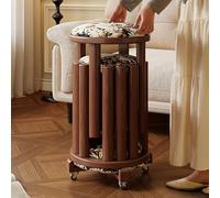 Taburetes apilables con ruedas, juego de 4 taburetes apilables de madera versátiles para cocina, sala de estar, mesita de noche o mesa de café