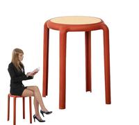 Taburetes apilables para adultos - Taburete de comedor creativo, asientos redondos sin respaldo | Taburete apilable para aula, asientos redondos sin respaldo, duradero, ahorro de espacio para sala