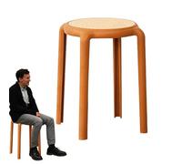 Taburetes apilables para adultos - Taburete de comedor creativo, asientos redondos sin respaldo | Taburete apilable para aula, asientos redondos sin respaldo, duradero, ahorro de espacio para sala