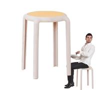 Taburetes Apilables: Sillas Sin Respaldo,taburetes Con Asientos Redondos, Diseño Apilable Que Ahorra Espacio |taburetes Multifuncionales Para Comedor, Aula, Bar, Pp, Para El Hogar, Restaurante,