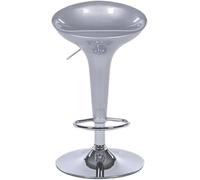 Taburetes de bar ajustables de 60 a 80 cm de alto, sin respaldo, sillas giratorias de 360° para comedor y hogar, sillas altas plateadas modernas para una vida elegante