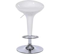 Taburetes de bar ajustables de 60 a 80 cm de alto, sin respaldo, sillas giratorias de 360° para comedor y bar en casa, sillas altas blancas modernas para una vida elegante