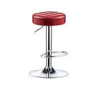 Taburetes de bar ajustables, elegantes taburetes altos con reposapiés, sillas de pub, barbería, asientos de 33 x 60 a 80 cm, color azul, perfectos para cocina y comedor
