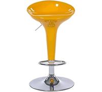 Taburetes de bar altos ajustables sin respaldo - 60-80 cm de altura, sillas giratorias de 360° para bistró, comedor y bar en casa, sillas altas amarillas para una comodidad elegante