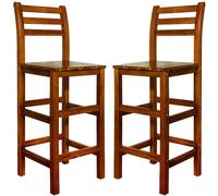 Taburetes de bar altos set de 2 40,5x36x110cm con respaldo