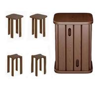 Taburetes de bar, apilables de madera, asientos multiusos que ahorran espacio para salas de estar, dormitorios, balcones