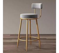 Taburetes de bar contemporáneos de terciopelo, sillas tapizadas con patas de metal dorado, perfectos para pub, bistró, cocina, comedor, color blanco