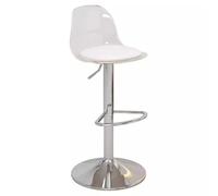 Taburetes de bar de acrílico transparentes modernos Toturos de barra giratorios ajustables con tapicería de cuero PU y sillas de altura de mostrador elegantes para el hogar para el hogar u oficina