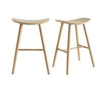 Miliboo - Taburetes de barra de madera clara (65 cm, lote de 2)