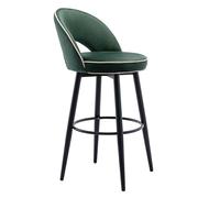 Taburetes de bar de piel sintética de lujo con patas de acero giratorias de 360° y reposapiés, sillas de cocina tapizadas modernas para encimera de cocina, restaurante, salón y pub (tamaño de