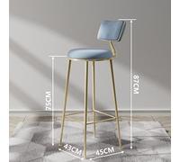 Taburetes de bar de terciopelo con marco de metal dorado, elegantes sillas de bar altas para cocina y hogar, respaldo cómodo, asiento de diseño moderno para comedor y entretenimiento