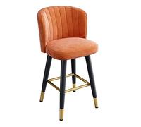 Taburetes de bar giratorios de 360° para cocina y hogar, sillas de desayuno, escritorio de recepción, marco de hierro con reposapiés, 5 colores disponibles, diseño moderno, cómodo y elegante