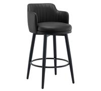 Taburetes de bar giratorios de altura de mostrador con asiento grande de piel sintética, cómodos taburetes altos para el hogar, pub, cocina, isla, capacidad de 200 kg