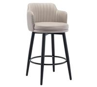 Taburetes de bar giratorios de altura de mostrador con asiento grande, taburetes altos de piel sintética para el hogar, pub, isla, cómodas sillas de comedor, multifuncionales, 200 kg, capacidad de