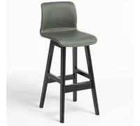 Taburetes de bar modernos con respaldo, sillas tapizadas de cuero para isla de cocina y encimera de desayuno