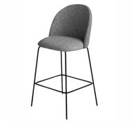Taburetes de bar modernos de terciopelo con cojín de resorte de alta resistencia y patas de metal, cómodas sillas de cocina para barra de isla (negro)