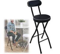 Taburetes de bar plegables con respaldo, cómodo asiento acolchado para cocina, barras de desayuno y mostrador, con patas y reposapiés de metal resistentes