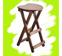 Taburetes de bar plegables de madera, sillas portátiles marrones de 60 cm de altura del asiento, ideales para cocina, comedor y bar en casa, diseño elegante y que ahorra espacio