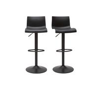 Taburetes de bar regulables en metal negro (lote de 2) ONA