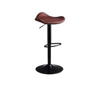 Taburetes de bar Silla de Bar de moda, silla alta de hierro que puede levantar y girar, taburete alto de lujo ligero, taburetes de Bar con respaldo Simple moderno Taburetes de bar para cocina(Red)