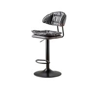 Taburetes de bar Silla de barra giratoria con elevación de 60-80cm, tecnología de tela, respaldo Simple, taburetes altos for el hogar, silla de barra frontal Taburetes de bar para cocina(Dark gray)
