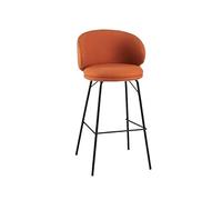 Taburetes De Bar Taburete de bar de ocio 75cm/29,52 pulgadas taburete de Bar de moda taburete de Bar de hierro forjado nórdico taburete de Bar silla alta con respaldo Taburetes Para Bar(PU leather3)