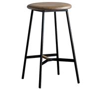 Taburetes de Bar, Taburetes de Cocina, Isla, Cafetería, Pub, Mostrador de Bar Sillas Altas de Bar, Estructura de Hierro, Asiento 26/30in de Alto, Industrial, 300lbs (Brown1ps,65cm/25.6in)