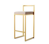 Taburetes de bar tapizados con patas de metal dorado de 65 cm, sillas de bar modernas para cocina, comedor, hogar, comodidad elegante para comedor y entretenimiento