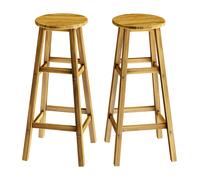 Taburetes de bar, x2, marrón, madera de acacia