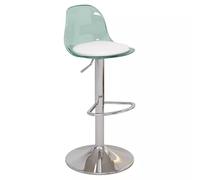 Taburetes de barra acrílico modernos con espalda transparente y altura ajustable Toturos de barra giratorios elegantes con asiento tapizado de cuero PU sillas de barra de altura de mostrador cómodos