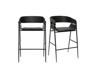 Taburetes de barra de diseño negro (lote de 2) WESS