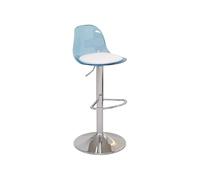 Taburetes de barra giratorios ajustables modernas con cojín suave y material acrílico estable ideal para pub de comedor o soporte para el respaldo de la cafetería y cómoda empresa azul de gran tamaño