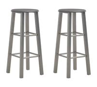 vidaXL 2X Taburetes de Cocina MDF Hogar Casa Decoración Interior Exterior Estilo Diseño Estilo Muebles Mobiliario Comodidad Confort Gris Antracita