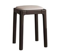 Taburetes de cocina apilables tapizados, silla de tocador moderna de cuero de mediados de siglo para comedor y cambio de zapatos