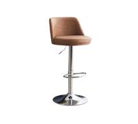 Taburetes de la isla de cocina 60-80cm elevación giratoria respaldo taburete moderno luz lujo hogar moda cocina isla silla hierro alta silla para comedor(Brown)