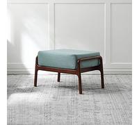 Taburetes de madera de nogal de lujo de 67 cm, reposapiés nórdico sólido otomano y banco, elegante reposapiés verde para sala de estar, sofá, decoración del hogar, muebles modernos